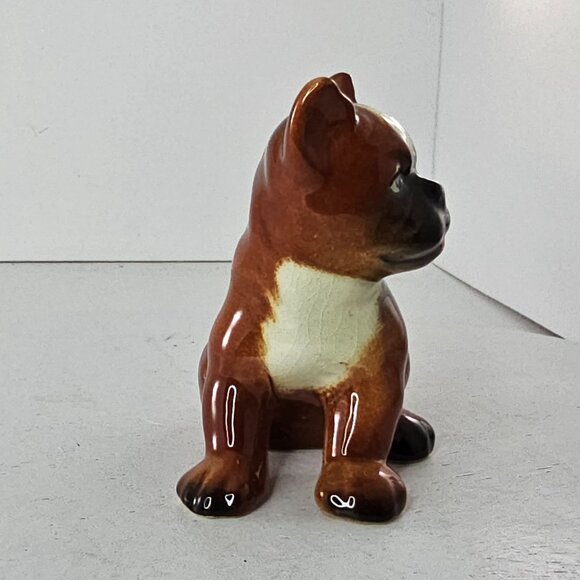 Vintage Goebel West Germany Ceramic Boxer Puppy Figurine Facing Left CH569/B - Picture 3 of 10